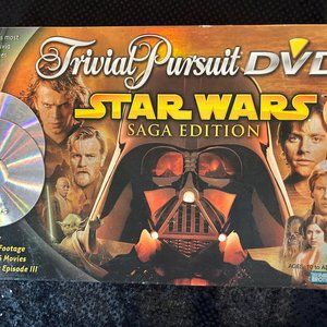 STAR WARS Trivia Game 2005 Saga Edition Trivial Pursuit DVD  Complete